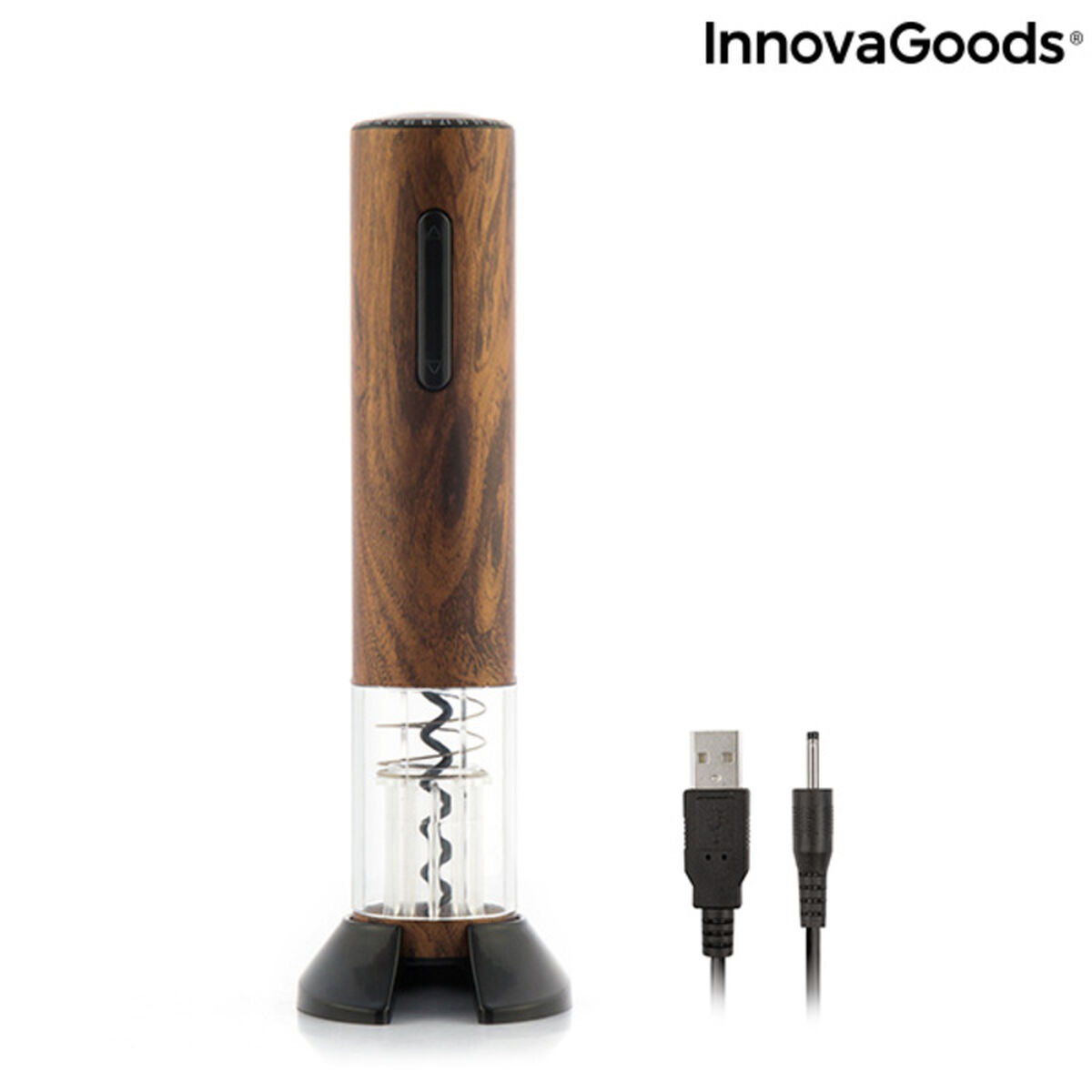 Image secondaire de Tire-bouchon automatique rechargeable effet bois Corkout InnovaGoods