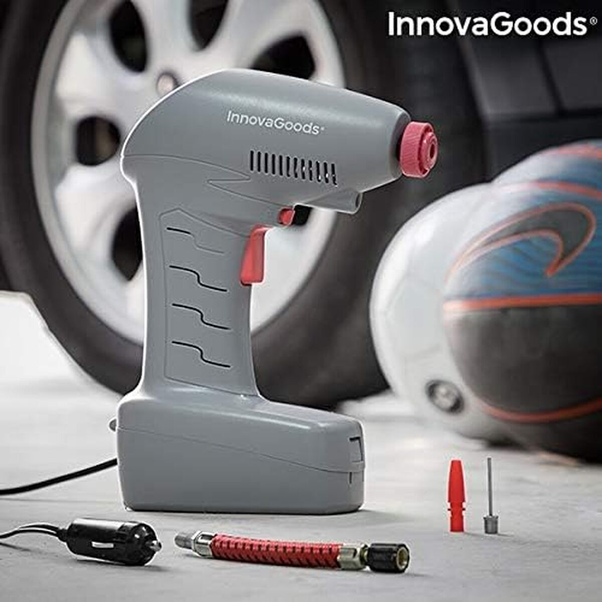 Tragbarer Luftkompressor mit LED InnovaGoods IG815783 100 W 10 kg (Restauriert A) - Thumbnail 5