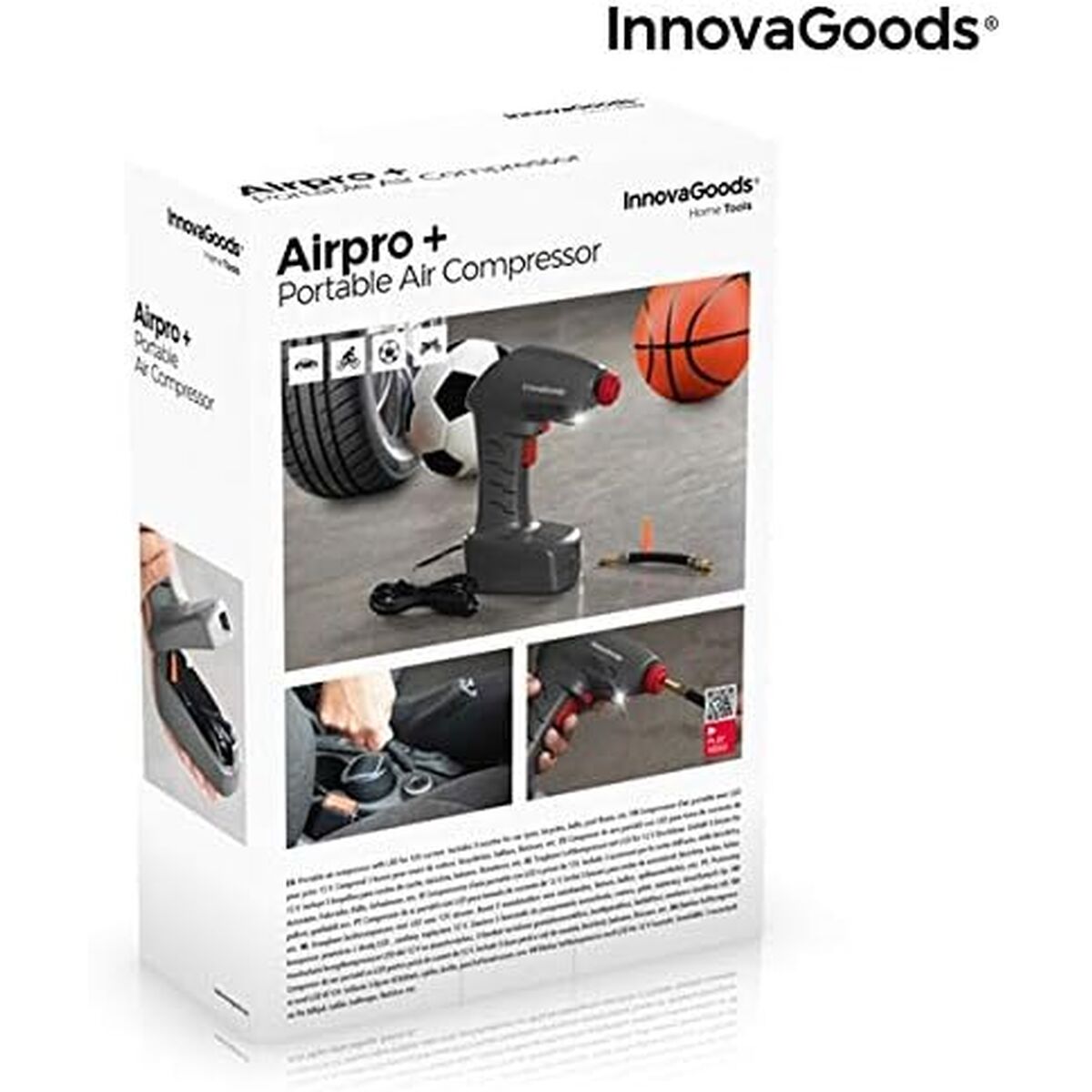 Tragbarer Luftkompressor mit LED InnovaGoods IG815783 100 W 10 kg (Restauriert A) - Thumbnail 2