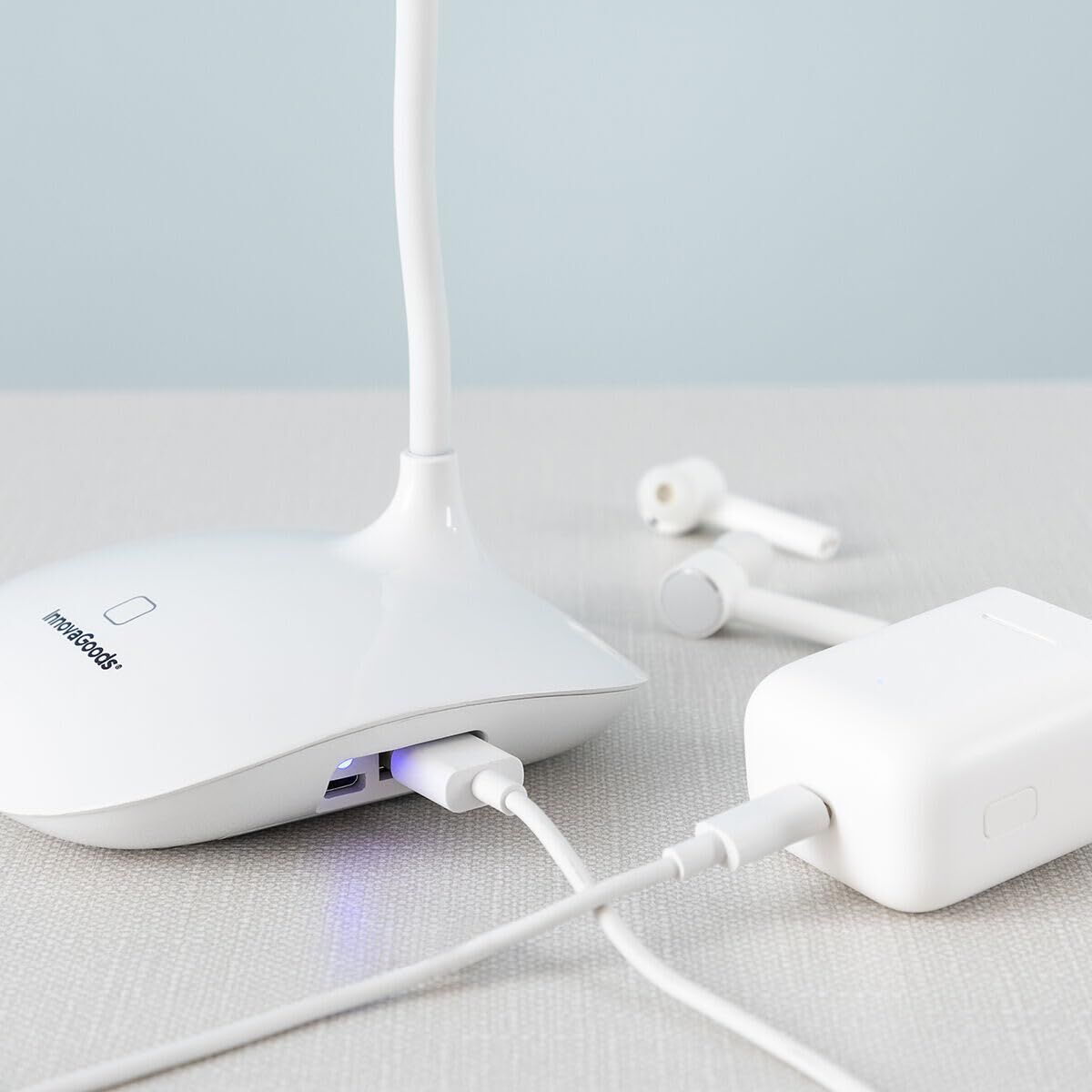 Wiederaufladbare Touch-LED-Tischlampe InnovaGoods Lum2Go Weiß 3,7 V (Restauriert B) - Thumbnail 6