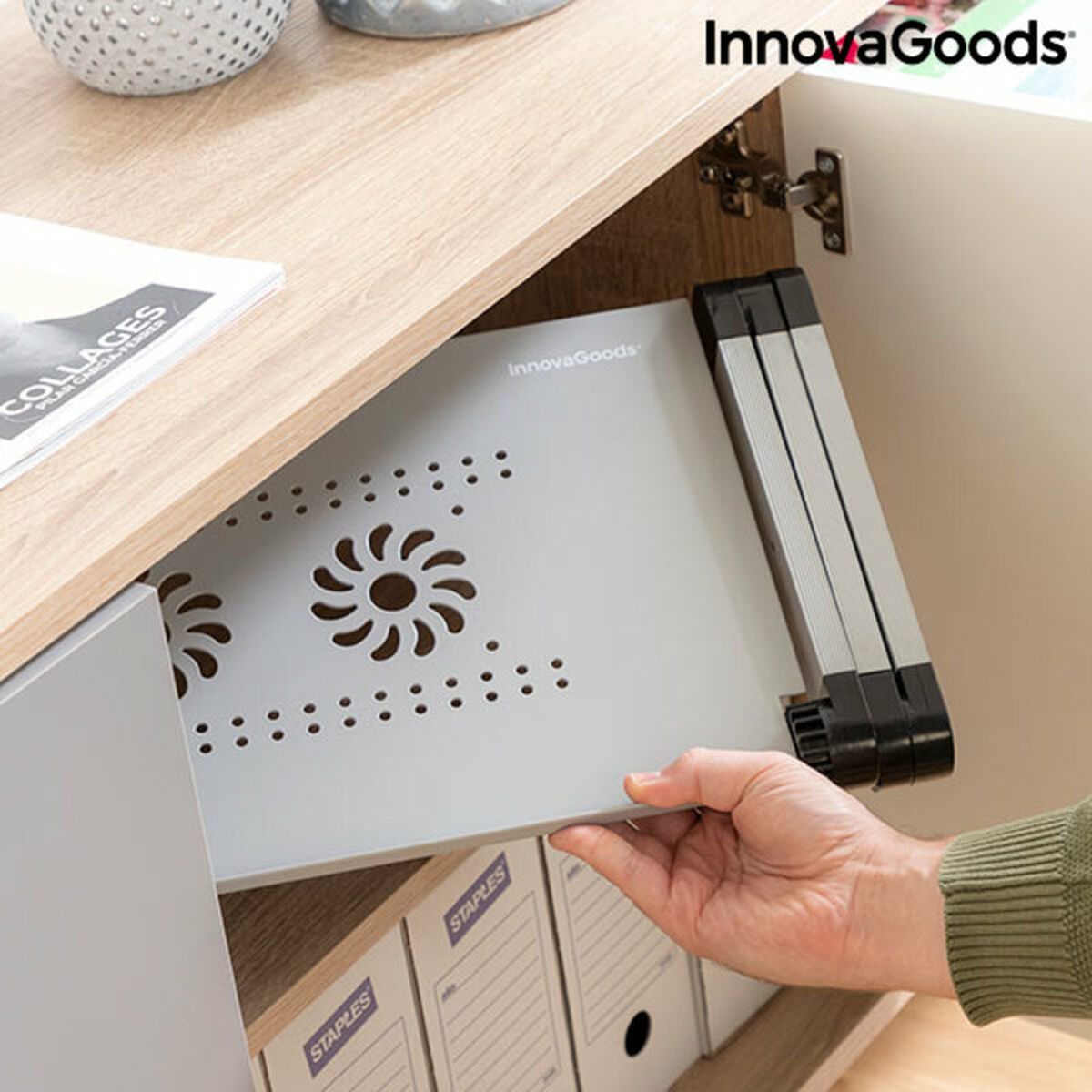 Picture of Adjustable Multi-position Laptop Table Omnible Iceberg V0103206 Aluminium (Refurbished A)