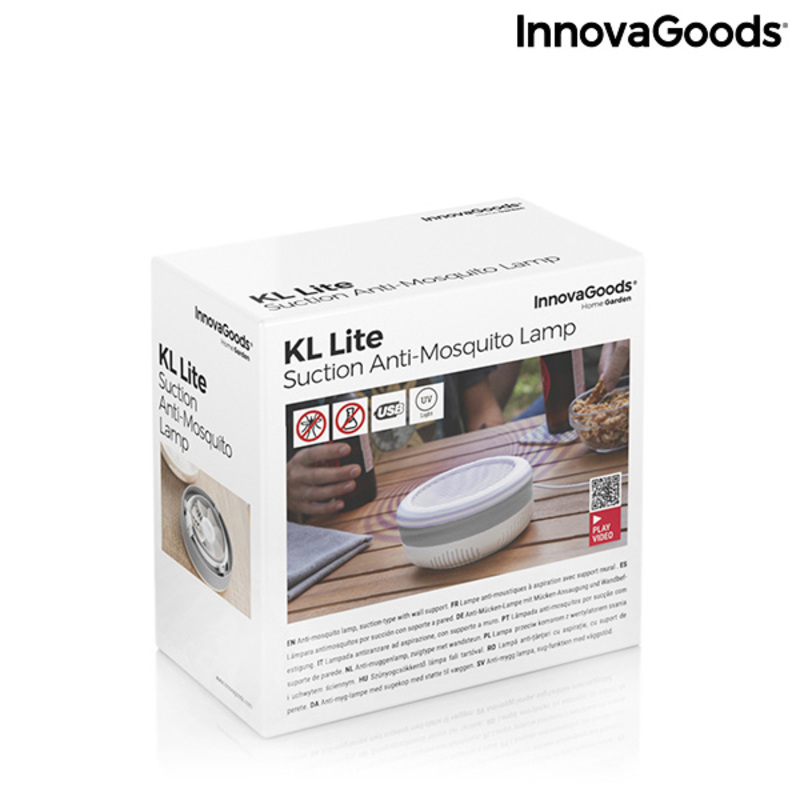 Lámpara Antimosquitos por Succión con Soporte de Pared KL Lite InnovaGoods
