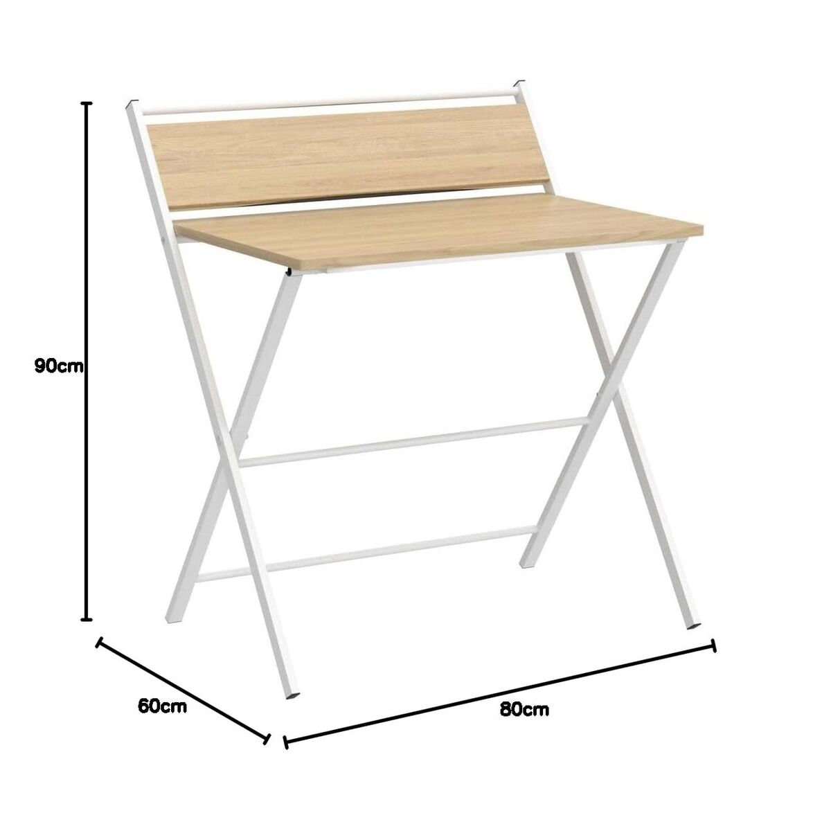 Klappbarer Schreibtisch mit Ablage InnovaGoods V0103260 Holz (Restauriert C) - Thumbnail 8