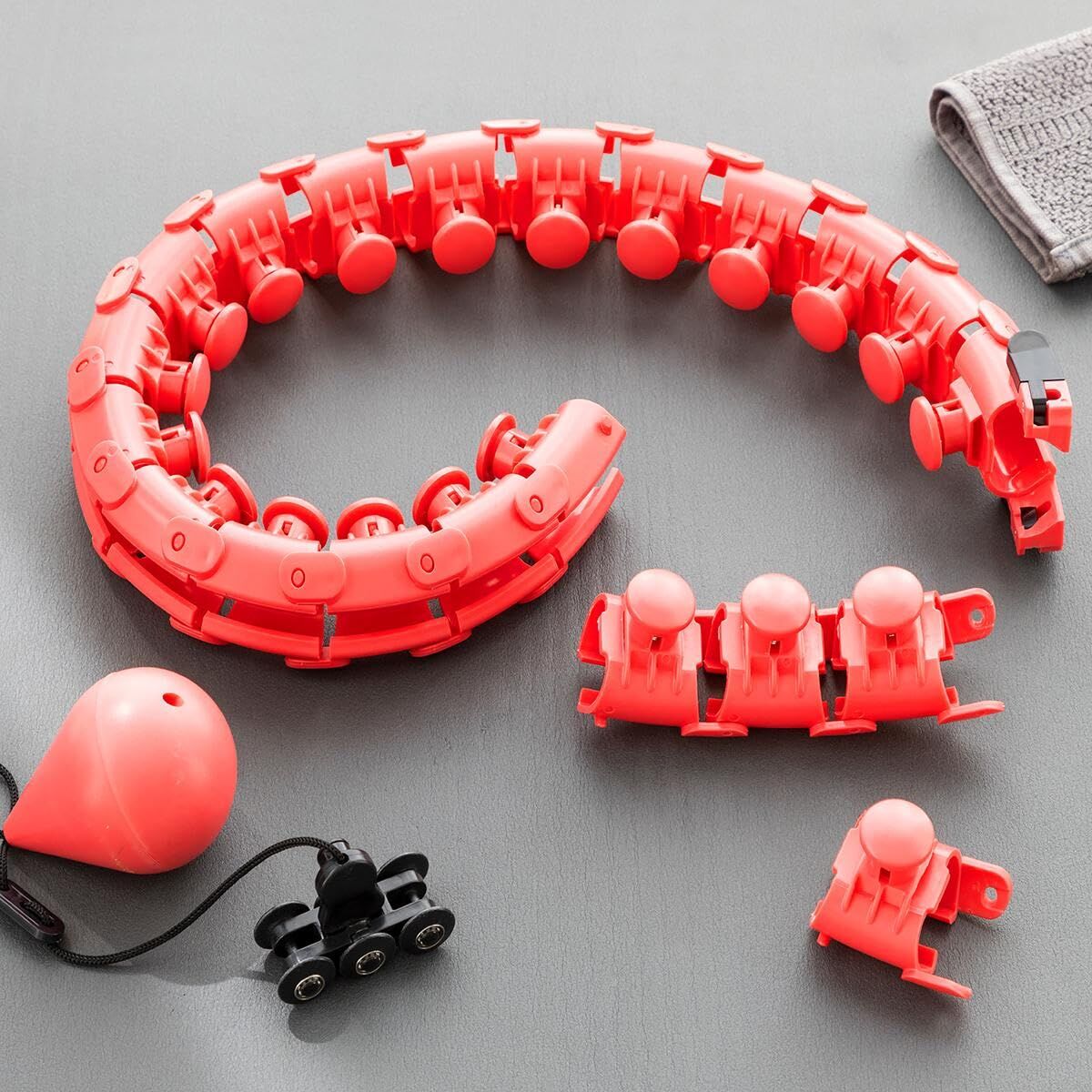 Intelligenter anpassbarer Fitness-Ring mit Gewicht InnovaGoods FITTEHOOP Rot (Restauriert B) - Thumbnail 6
