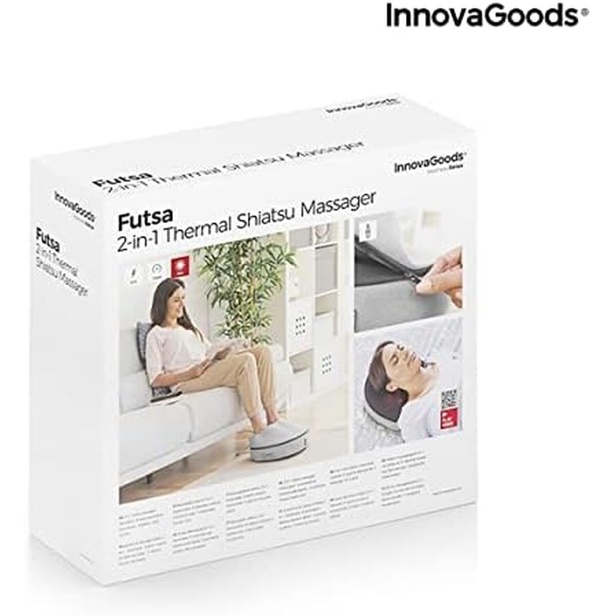 Shiatsu-Thermo-Massagegerät 2 in 1 InnovaGoods Futsa (Restauriert C) - Thumbnail 2