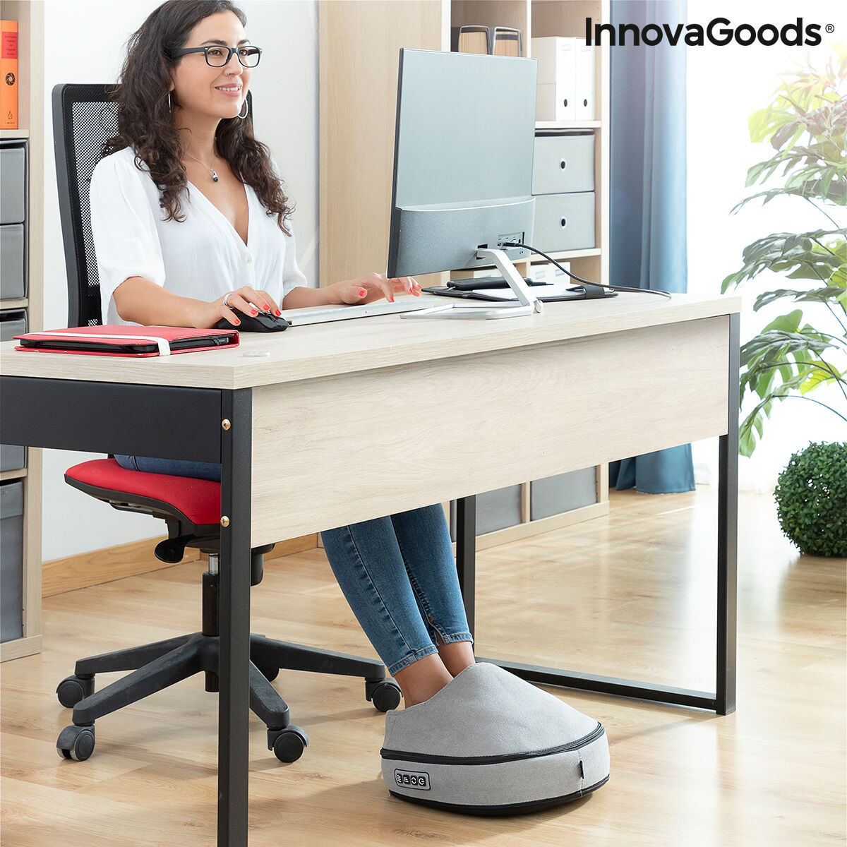 2-in-1 Shiatsu Warmte Massager InnovaGoods Futsa (Refurbished A)