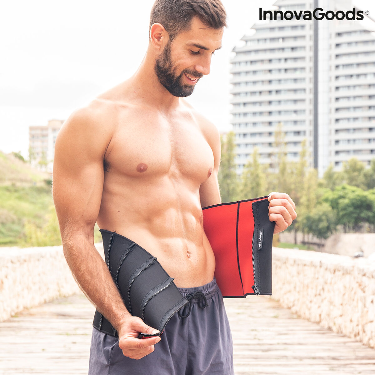 Afslankende Sportriem met sauna-effect Redle InnovaGoods (Refurbished A)
