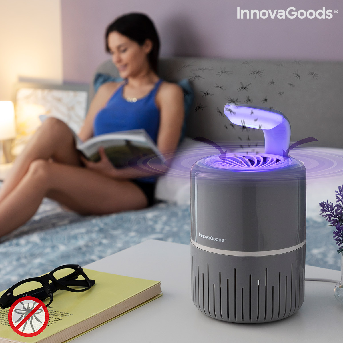 Lampe anti-moustiques à aspiration KL Drain InnovaGoods