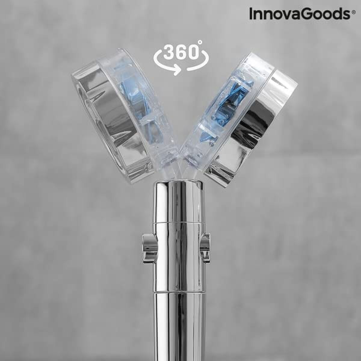 Öko-Dusche mit Druckpropeller und Reinigungsfilter Heliwer InnovaGoods Edelstahl (Restauriert A) - Thumbnail 5
