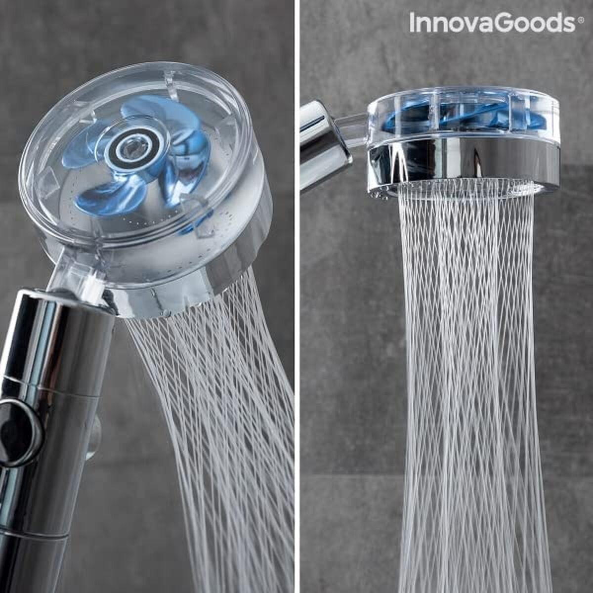 Öko-Dusche mit Druckpropeller und Reinigungsfilter Heliwer InnovaGoods Edelstahl (Restauriert A) - Thumbnail 4
