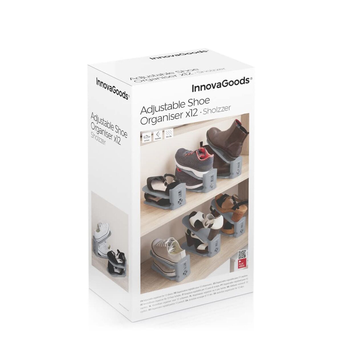 Verstellbarer Schuhhalter InnovaGoods Grau Kunststoff 6 Stück (Restauriert B) - Thumbnail 2