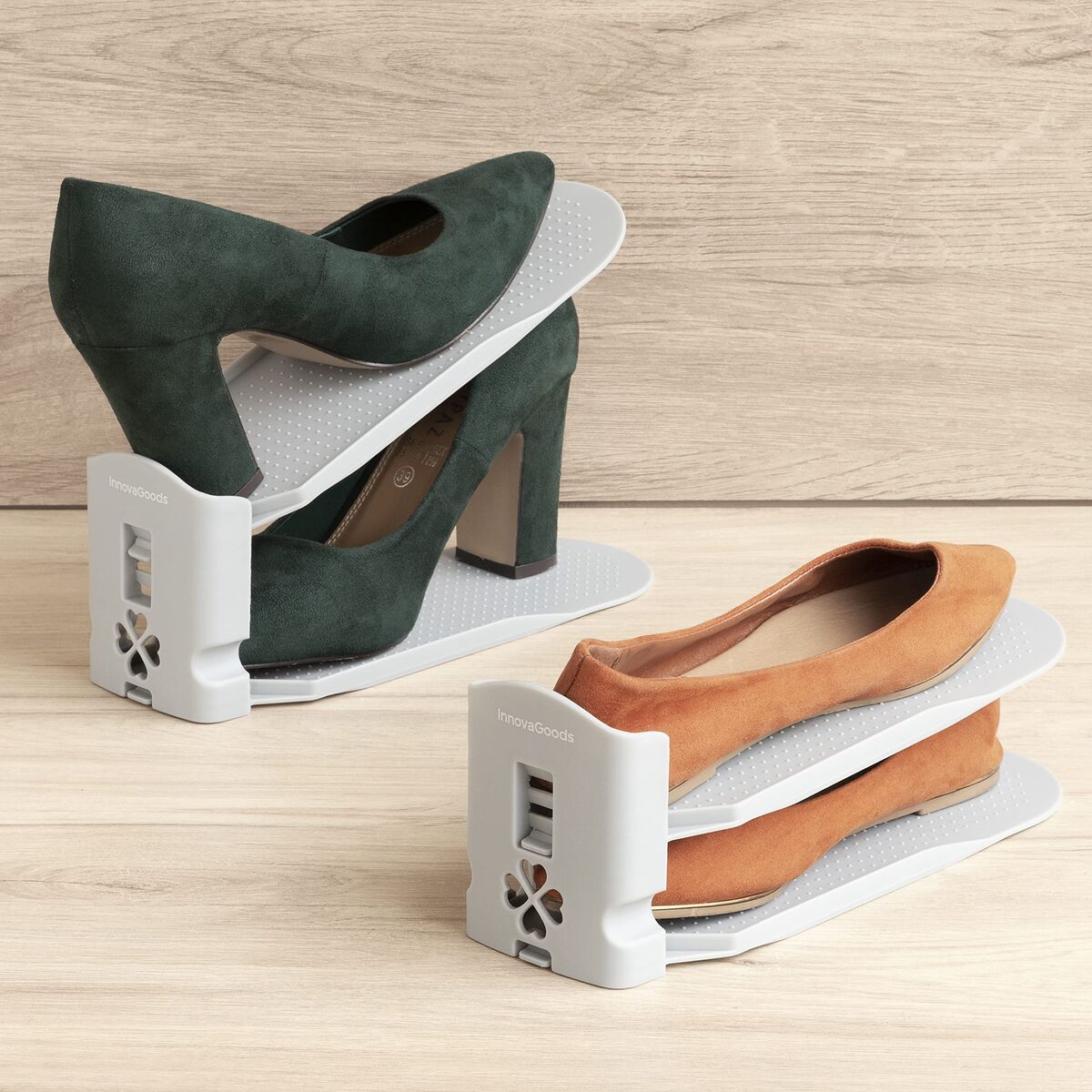 Verstellbarer Schuhhalter InnovaGoods Grau Kunststoff 6 Stück (Restauriert B) - Thumbnail 8