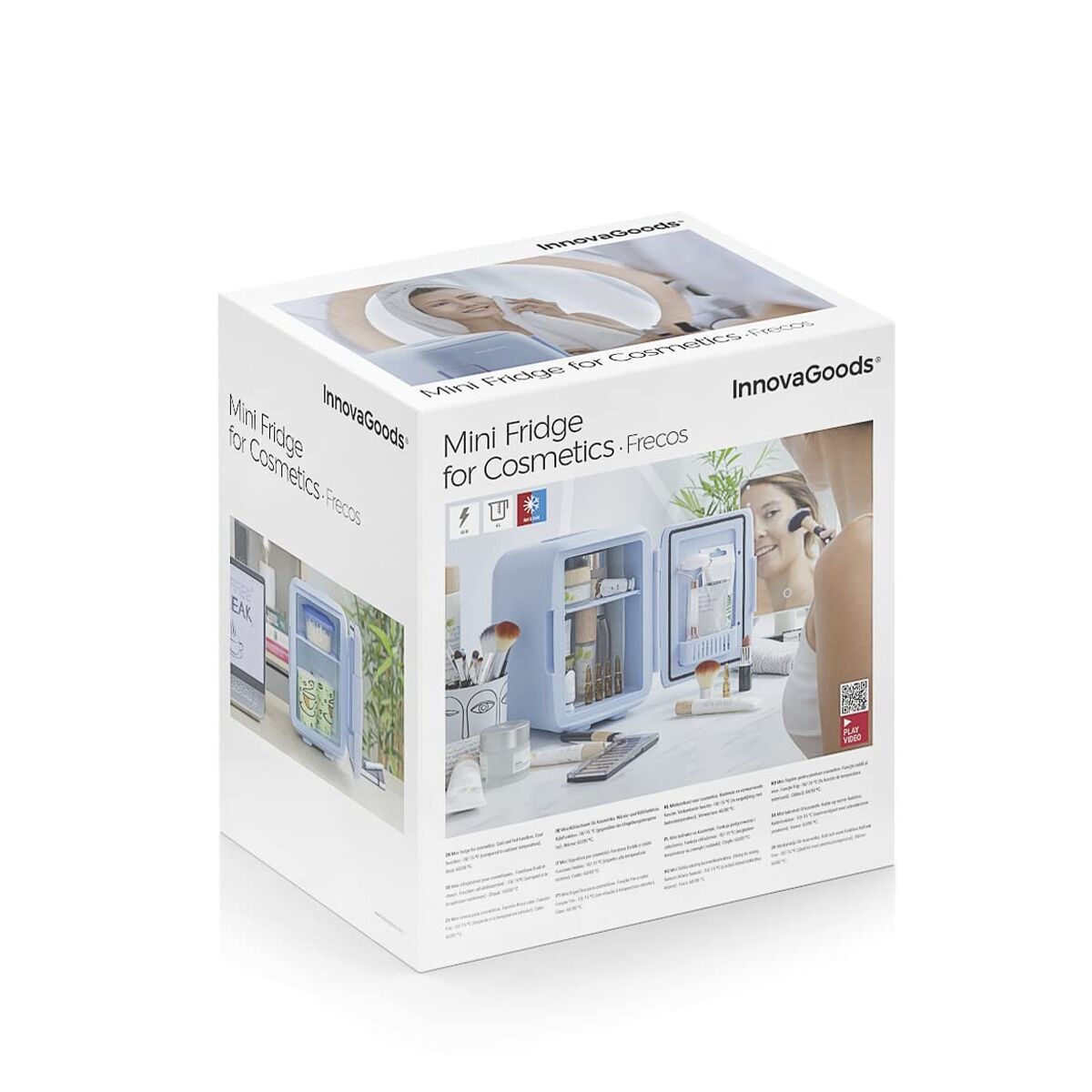 Mini-Kosmetik-Kühlschrank InnovaGoods Blau (Restauriert A) - Thumbnail 2