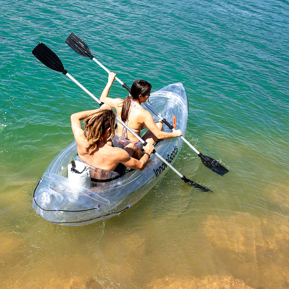 Transparentes aufblasbares Kajak mit Zubehör Paros InnovaGoods 312 cm 2 Plätze - Thumbnail 8