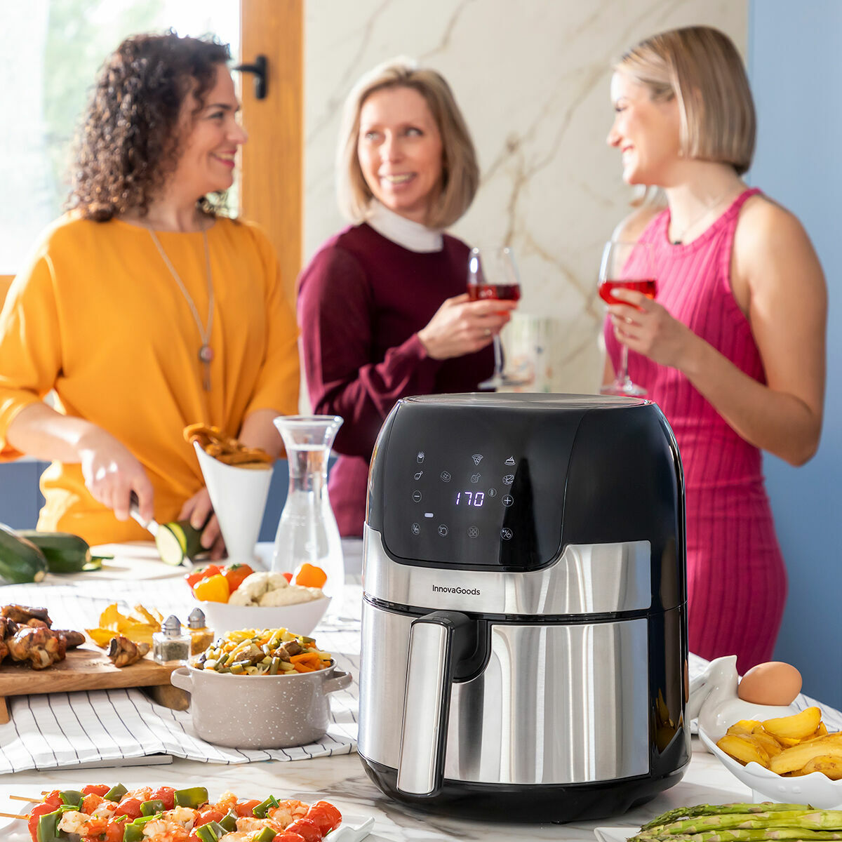 Luchtfriteuse InnovaGoods Zwart 1400 W 3,5 L Roestvrij staal (Refurbished B)