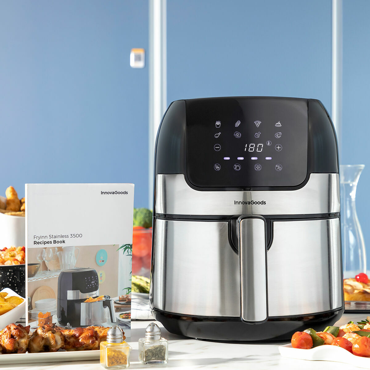 Luchtfriteuse InnovaGoods Zwart 1400 W 3,5 L Roestvrij staal (Refurbished B)