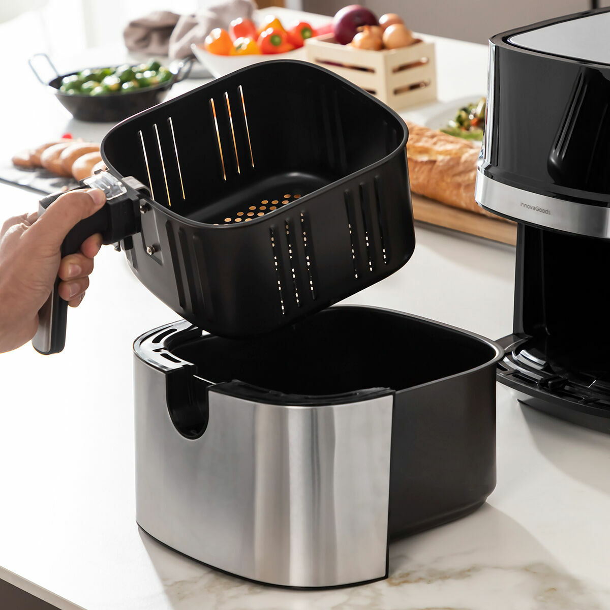 Luchtfriteuse InnovaGoods Zwart 1700 W 5,5 L Roestvrij staal (Refurbished B)