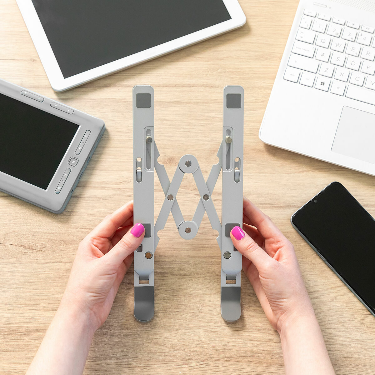 Picture of Folding and Adjustable Laptop Stand Flastan InnovaGoods Aluminium (Refurbished B)