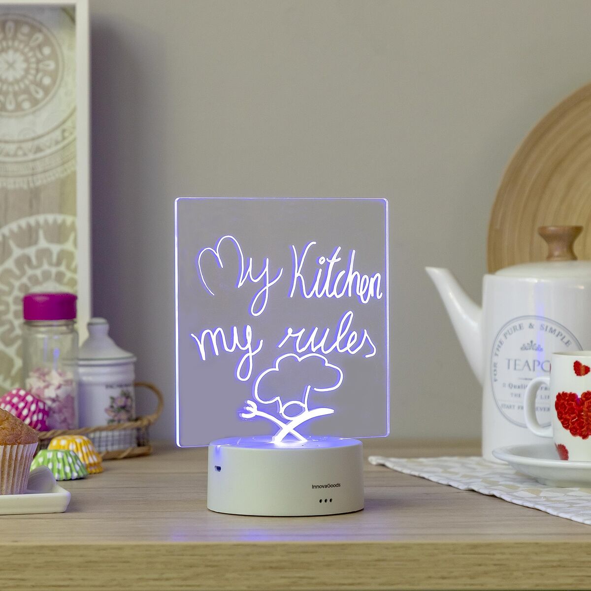 LED Notiz- und Nachrichtentafel InnovaGoods Grau Durchsichtig (Restauriert B) - Thumbnail 8
