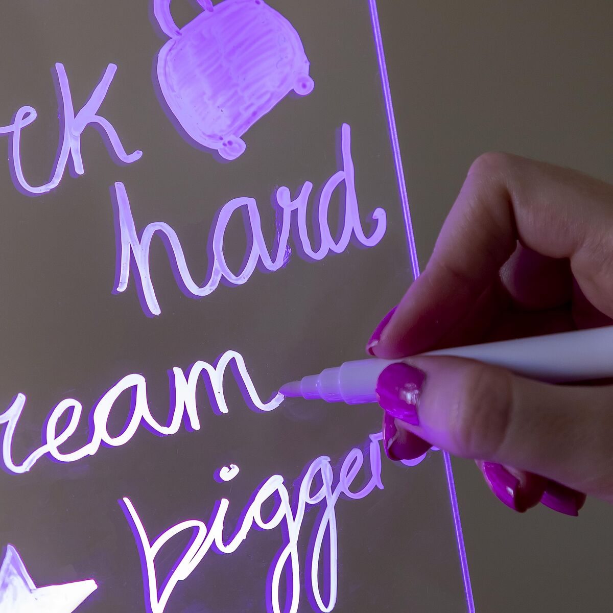 LED Notiz- und Nachrichtentafel InnovaGoods Grau Durchsichtig (Restauriert B) - Thumbnail 6