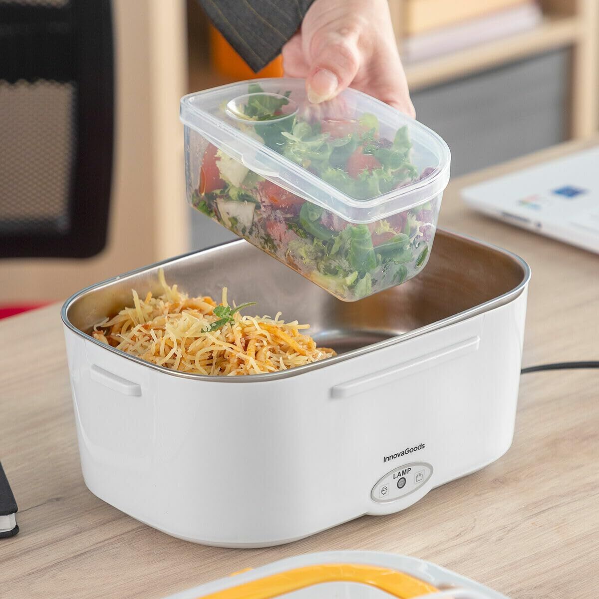 Elektrische Lunchbox für Büro und Auto InnovaGoods Grau Kunststoff 1,5 L (Restauriert B) - Thumbnail 8