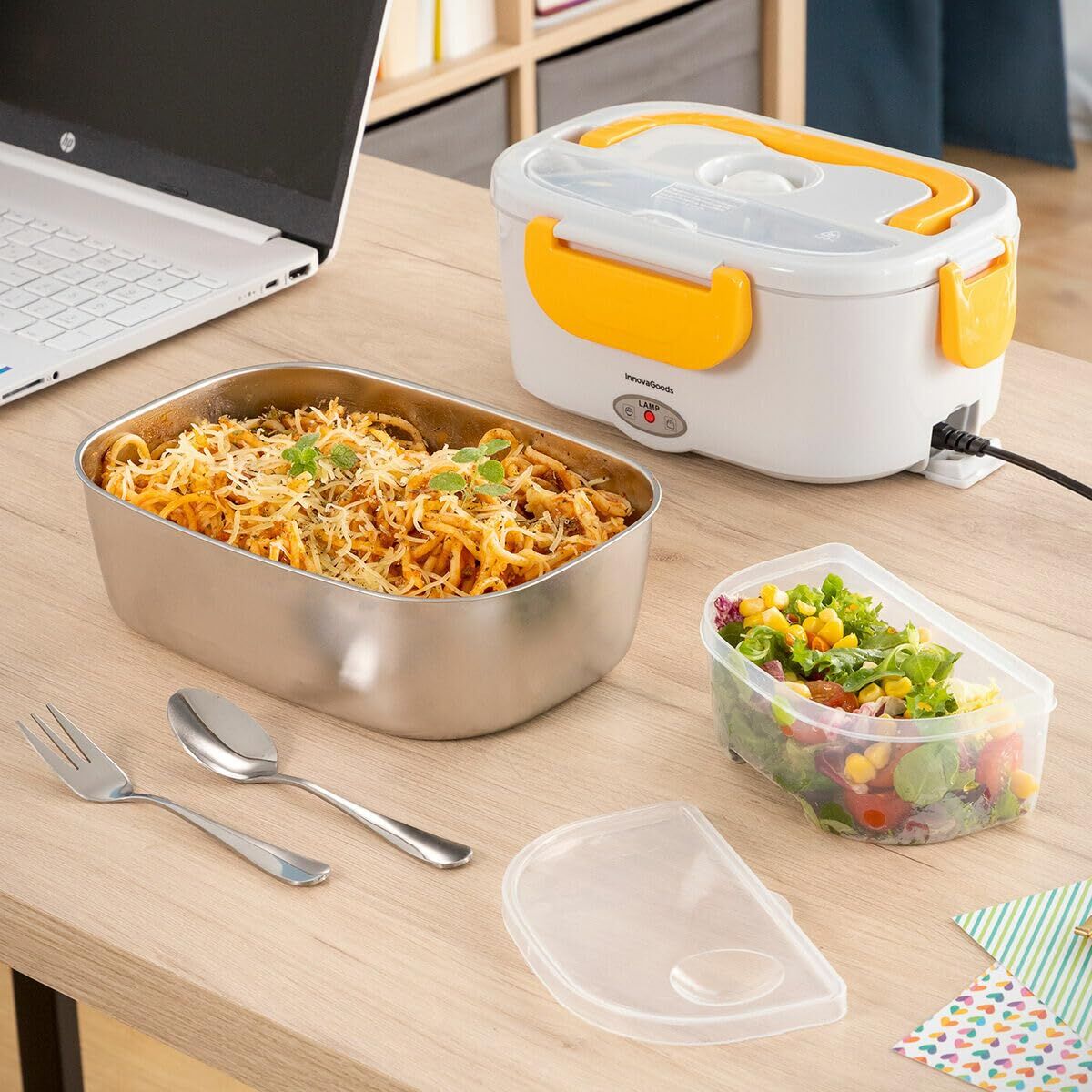 Elektrische Lunchbox für Büro und Auto InnovaGoods Grau Kunststoff 1,5 L (Restauriert B) - Thumbnail 6