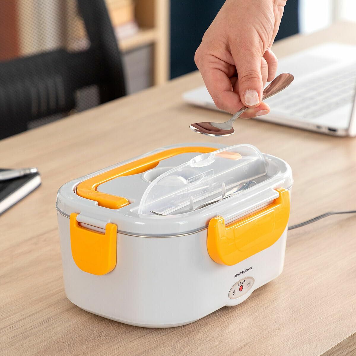 Elektrische Lunchbox für Büro und Auto InnovaGoods Grau Kunststoff 1,5 L (Restauriert B) - Thumbnail 5