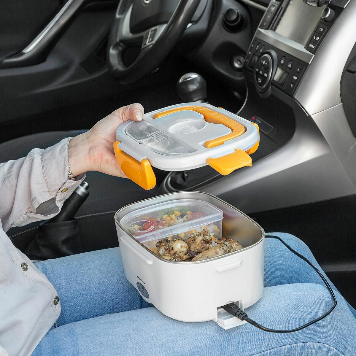 Elektrische Lunchbox für Büro und Auto InnovaGoods Grau Kunststoff 1,5 L (Restauriert B) - Thumbnail 4