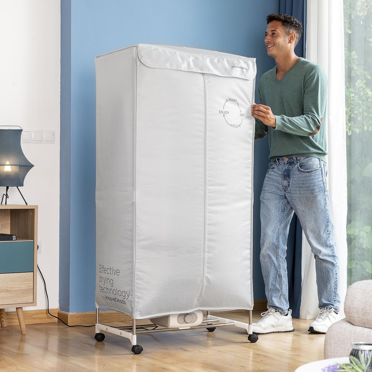 Tragbarer elektrischer Wäschetrockner mit 2 Höhen InnovaGoods (Restauriert B) - Thumbnail 8