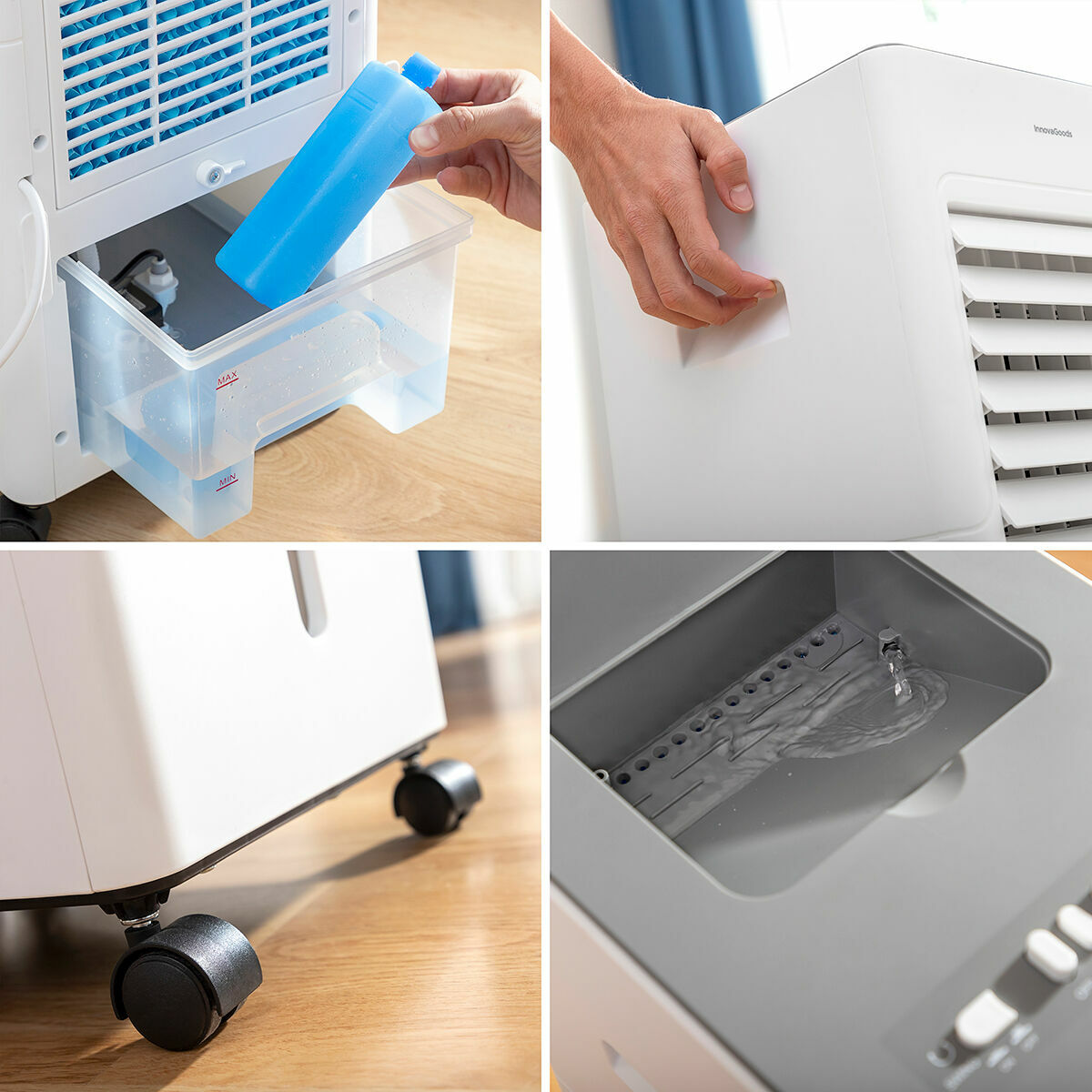 Multifunctionele draagbare verdampende airconditioner Airvecove InnovaGoods 65 W 5 L Wit (Refurbished B)