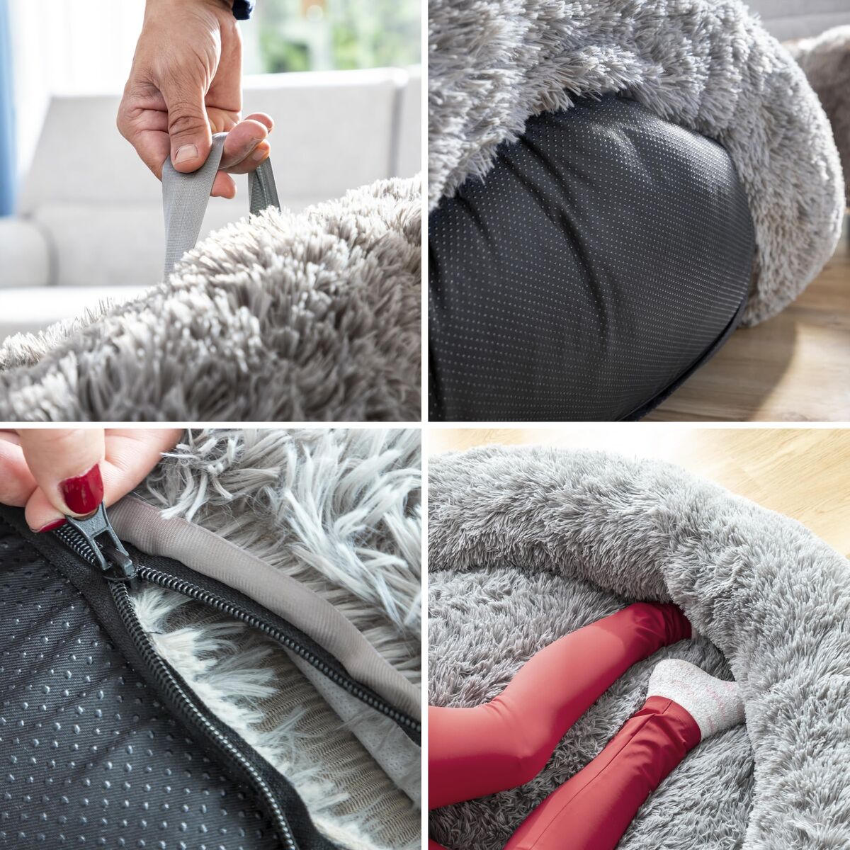 Hundebett für Menschen | Human Dog Bed XXL InnovaGoods Grau (Restauriert A) - Thumbnail 8