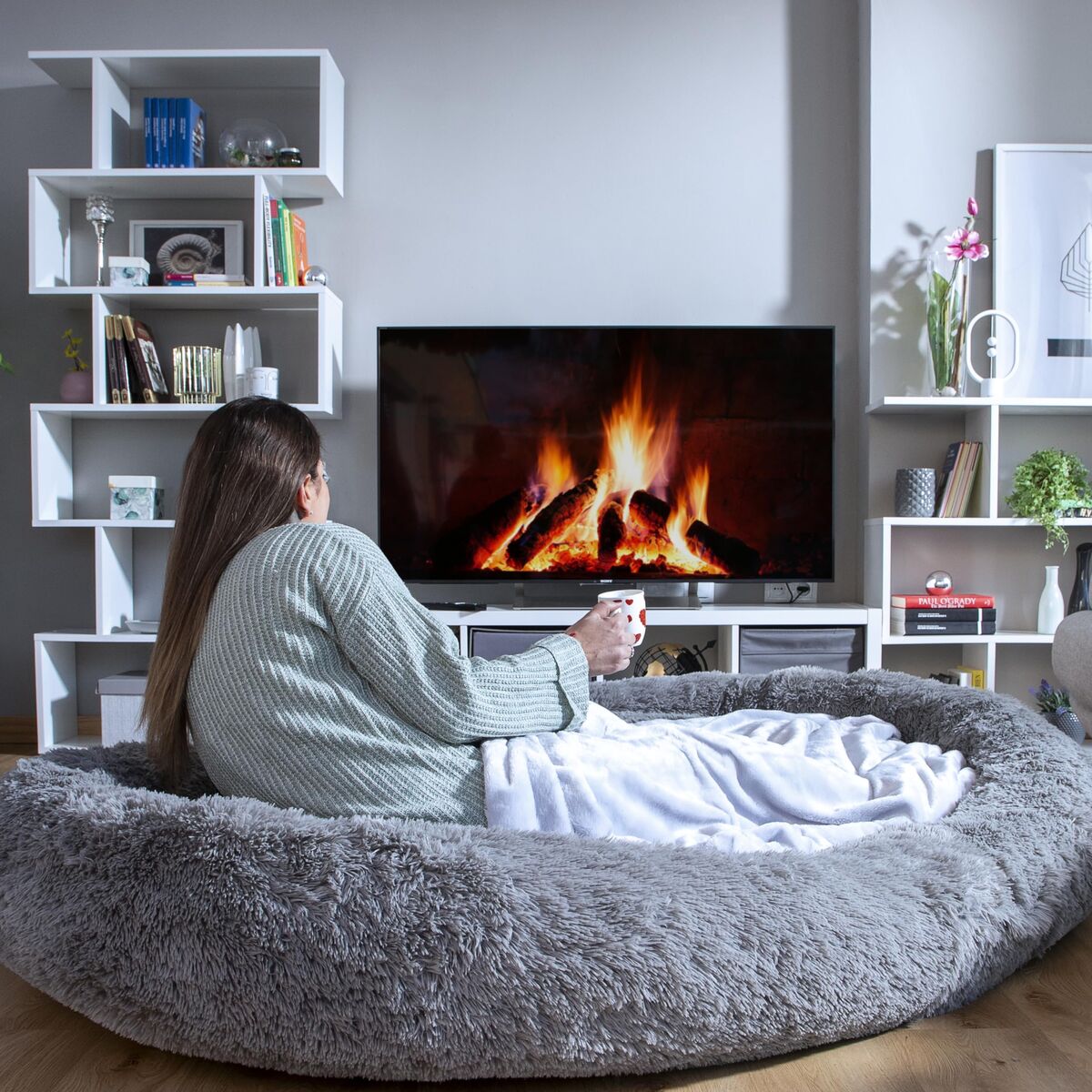 Hundebett für Menschen | Human Dog Bed XXL InnovaGoods Grau (Restauriert A) - Thumbnail 7