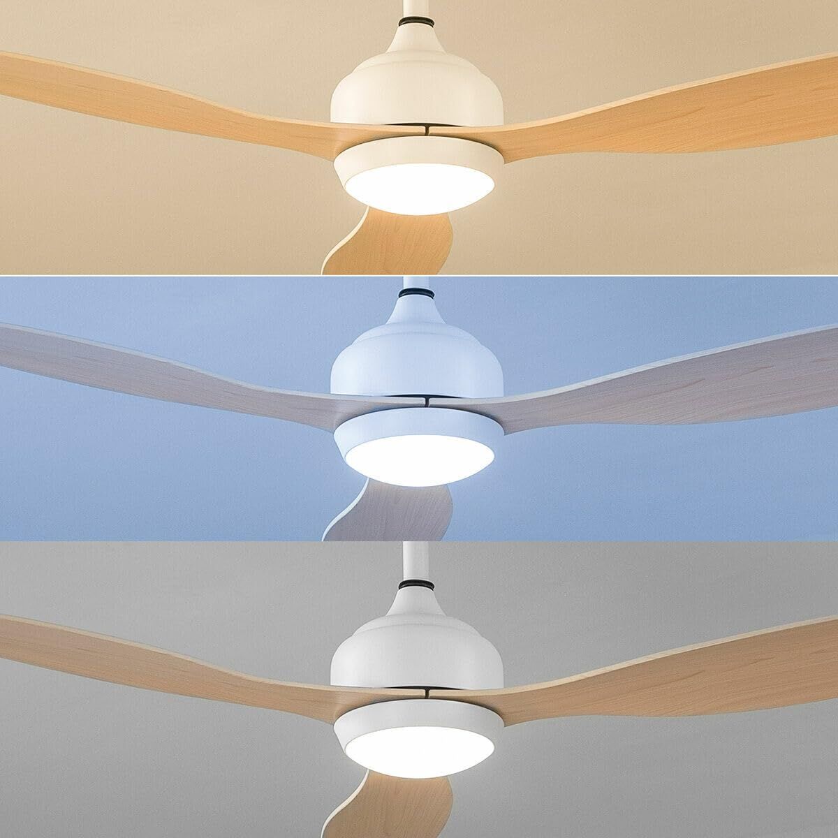 Deckenventilator mit LED-Licht und 3 ABS-Flügeln InnovaGoods 52" Ø132 cm Holz 36 W (Restauriert B) - Thumbnail 8