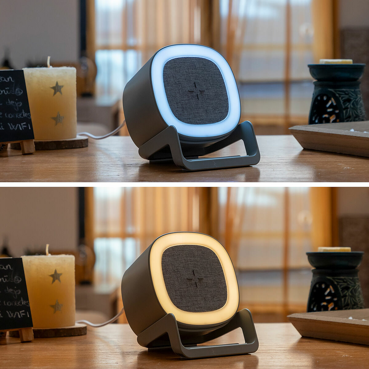 Afbeeldingen van Wireless Speaker-Charger with LED Souwis InnovaGoods