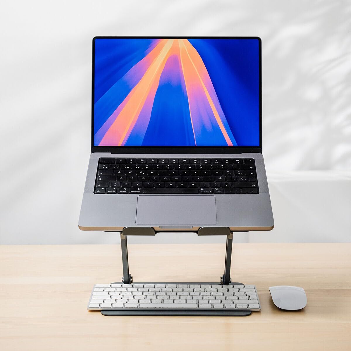 Zusammenklappbarer und verstellbarer Laptop-Ständer InnovaGoods (Restauriert B) - Thumbnail 5
