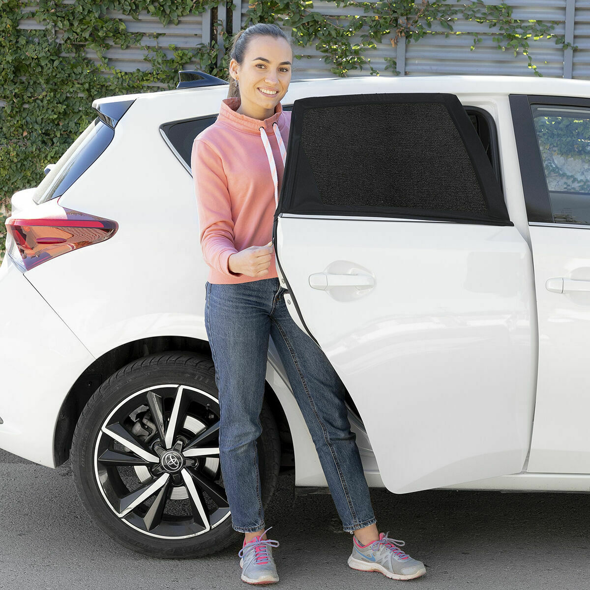 Sonnenschutzgitter für das Auto InnovaGoods 4 Stück - Thumbnail 2