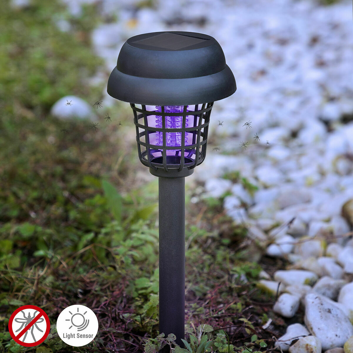 Solarbetriebene Lampe für den Garten gegen Mücken InnovaGoods 4 Stück - Thumbnail 2