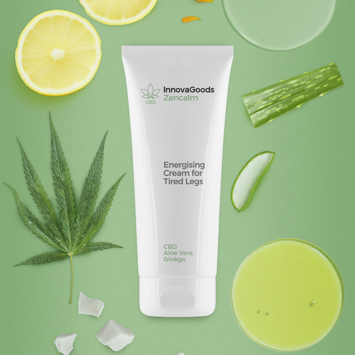 Pack Energetisierende Creme für müde Beine und Kompressions-Socken InnovaGoods - Thumbnail 2