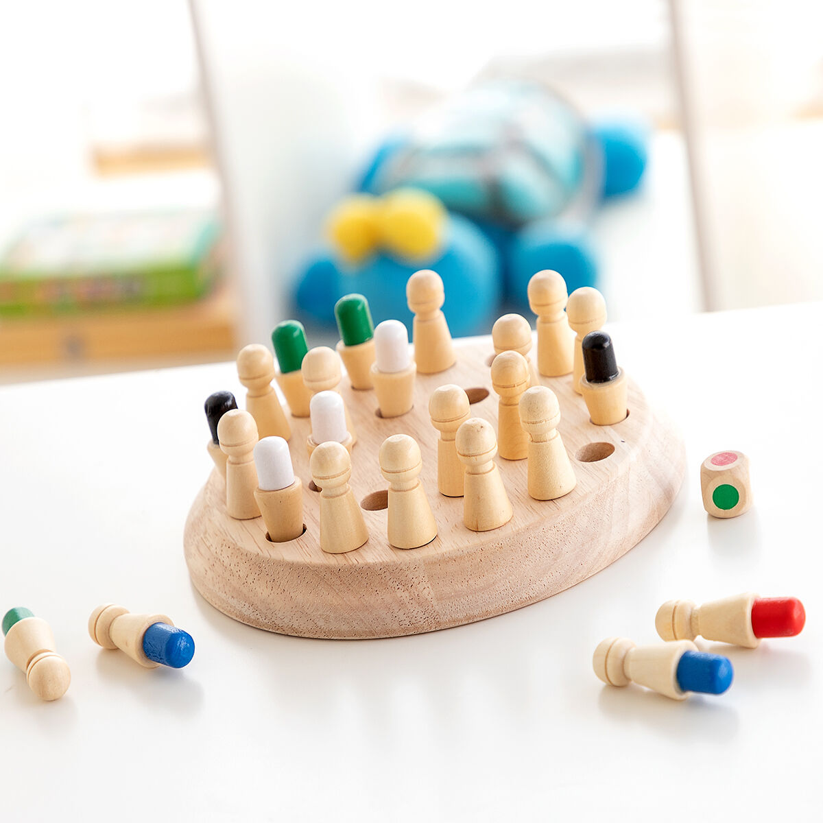 Holz Memory-Schach & Festungsbau-Set für Kinder InnovaGoods - Thumbnail 3