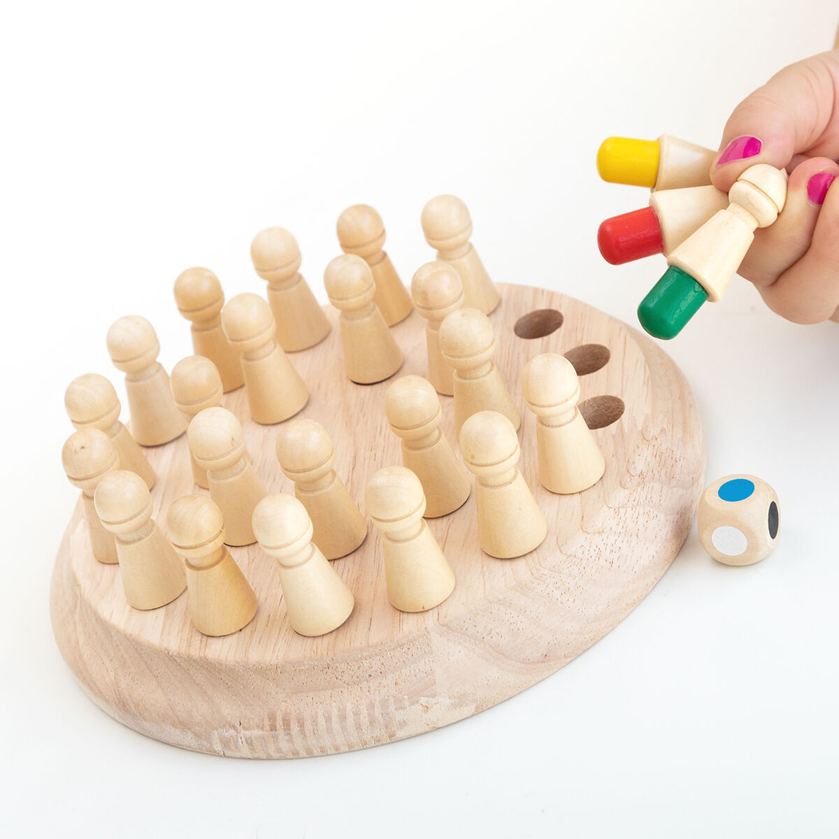 Holz Memory-Schach & Festungsbau-Set für Kinder InnovaGoods - Thumbnail 4
