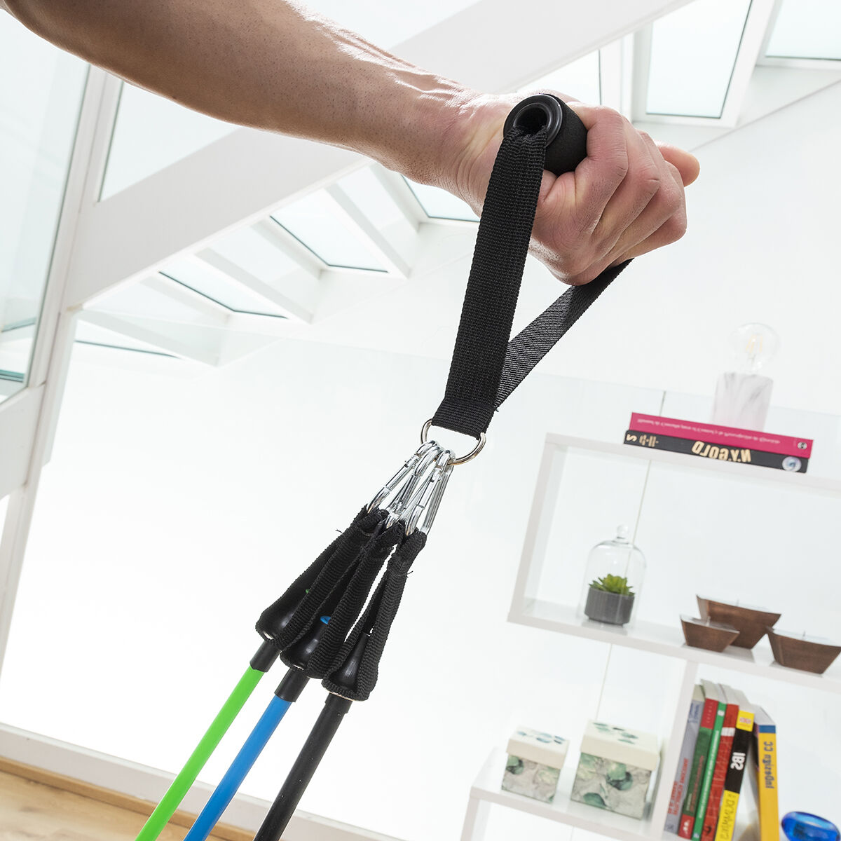 Set Vibrationsplattform mit Lautsprecher, Fernbedienung, Widerstandsbändern, Trainingsanleitung InnovaGoods - Thumbnail 6