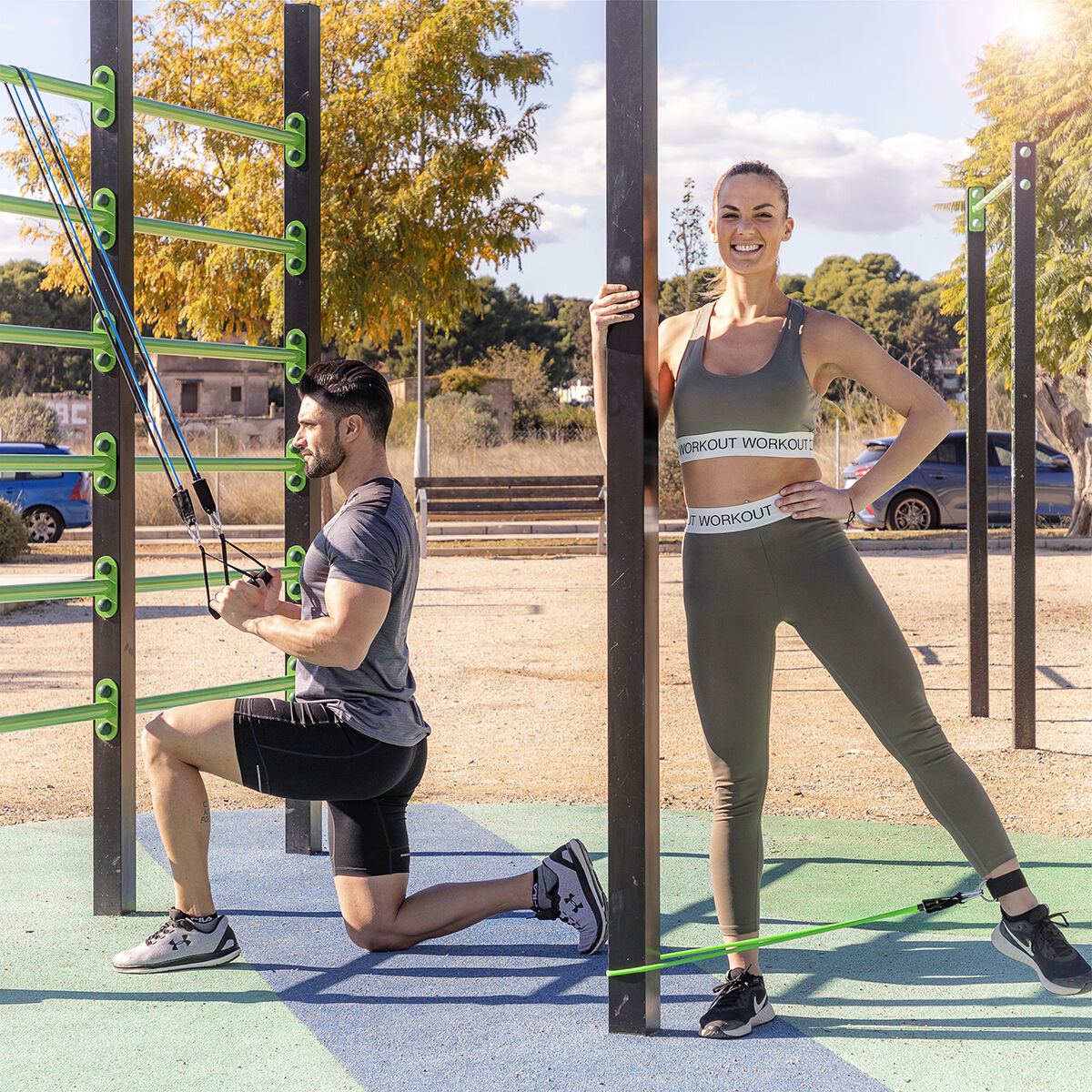 Set Vibrationsplattform mit Lautsprecher, Fernbedienung, Widerstandsbändern, Trainingsanleitung InnovaGoods - Thumbnail 8