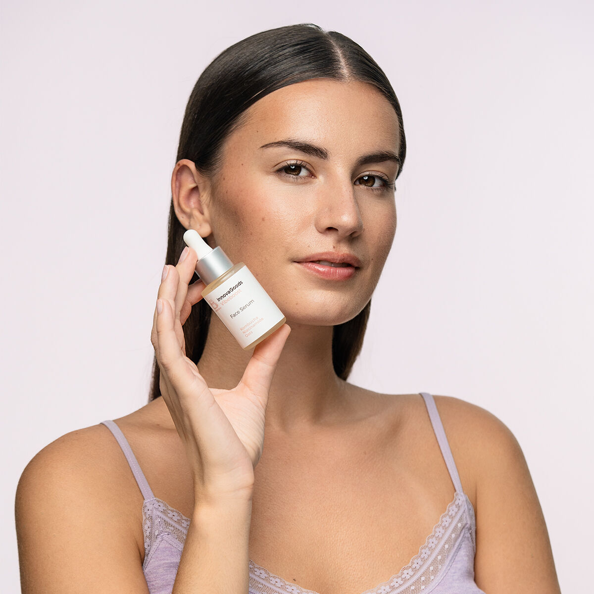Set Gesichtsstraffendes Massagegerät mit LED, EMS und Wärme und Kombucha Gesichtsserum 30 ml InnovaGoods - Thumbnail 3