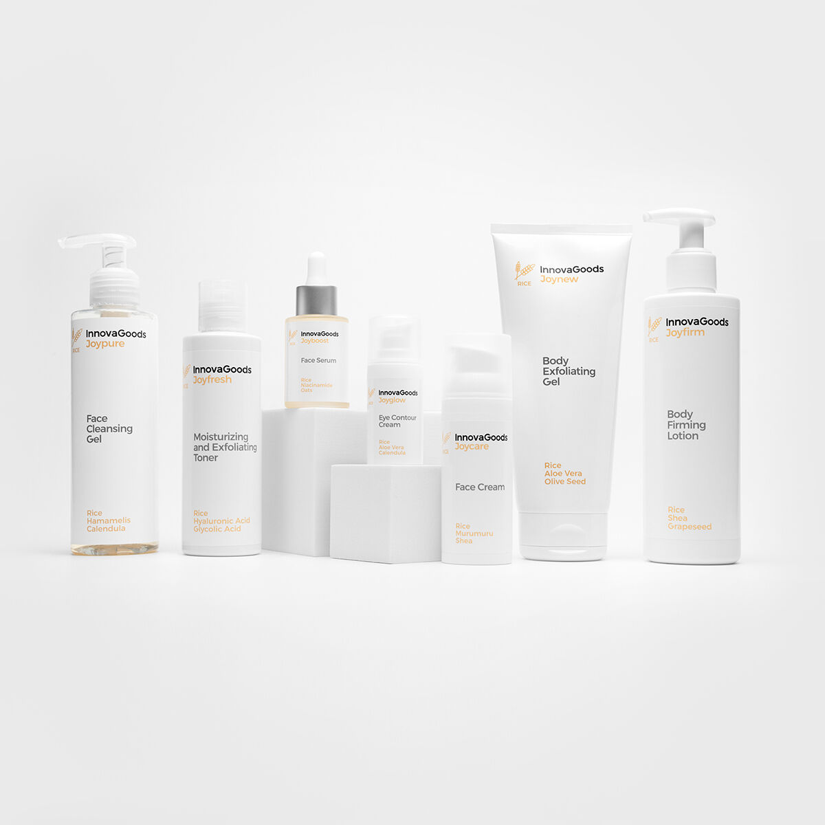 Pack Gesichtsmassagegerät, Gesichtsserum Rice Joyboost 30 ml und Gesichtscreme Rice Joycare 50 ml InnovaGoods - Thumbnail 8