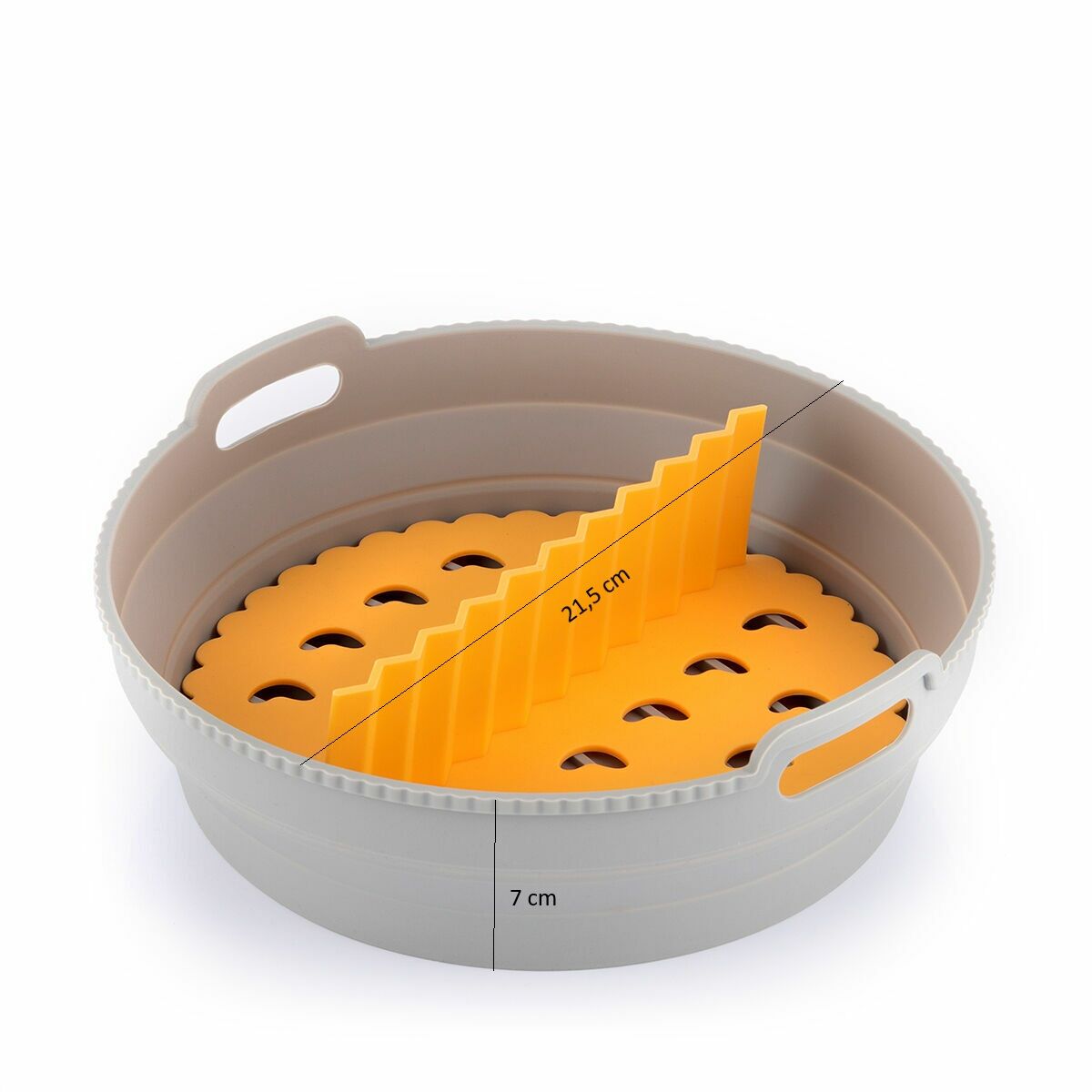 Set faltbare Silikonkörbe mit Griffen und Trennern für Heißluftfritteuse InnovaGoods (3 Stk.) - Thumbnail 2