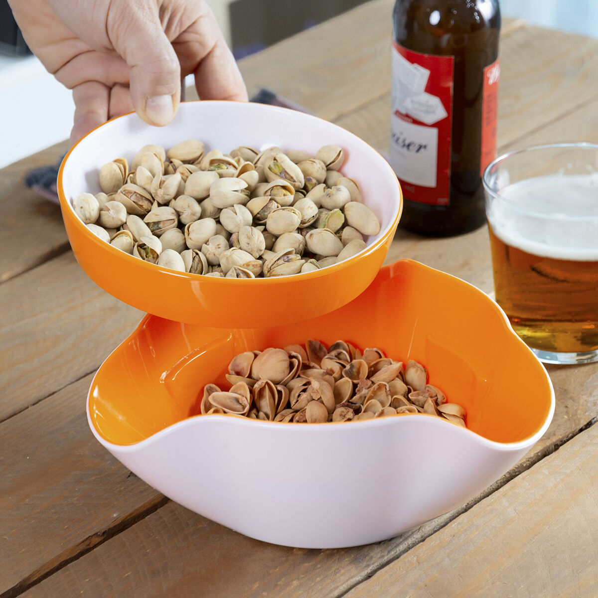 Set aus Schalen für Snacks 2 in 1 und Getränkespender kühlend InnovaGoods - Thumbnail 4
