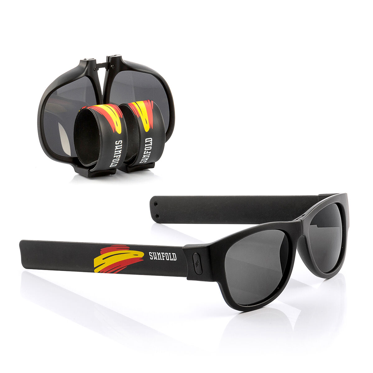 Pack Bierkühler-Spender InnovaGoods und 2 faltbare Sonnenbrillen Sunfold Spain Black - Thumbnail 5