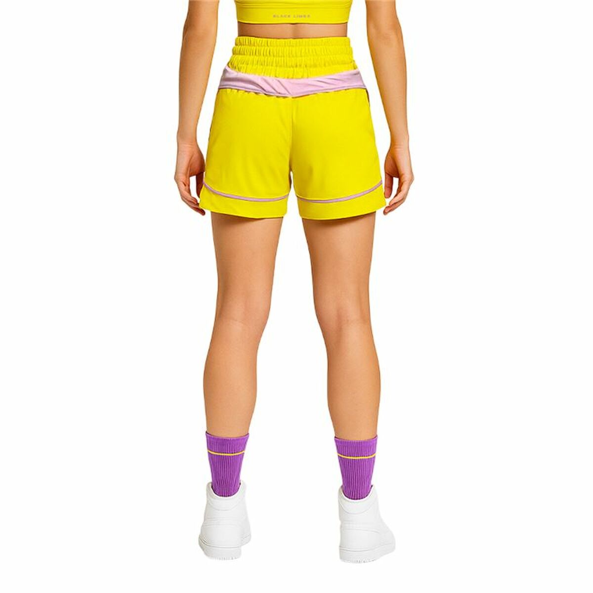 Image secondaire de Short de Sport Black Limba Black Limba Boxwear Mujer Jaune Femme Fitness