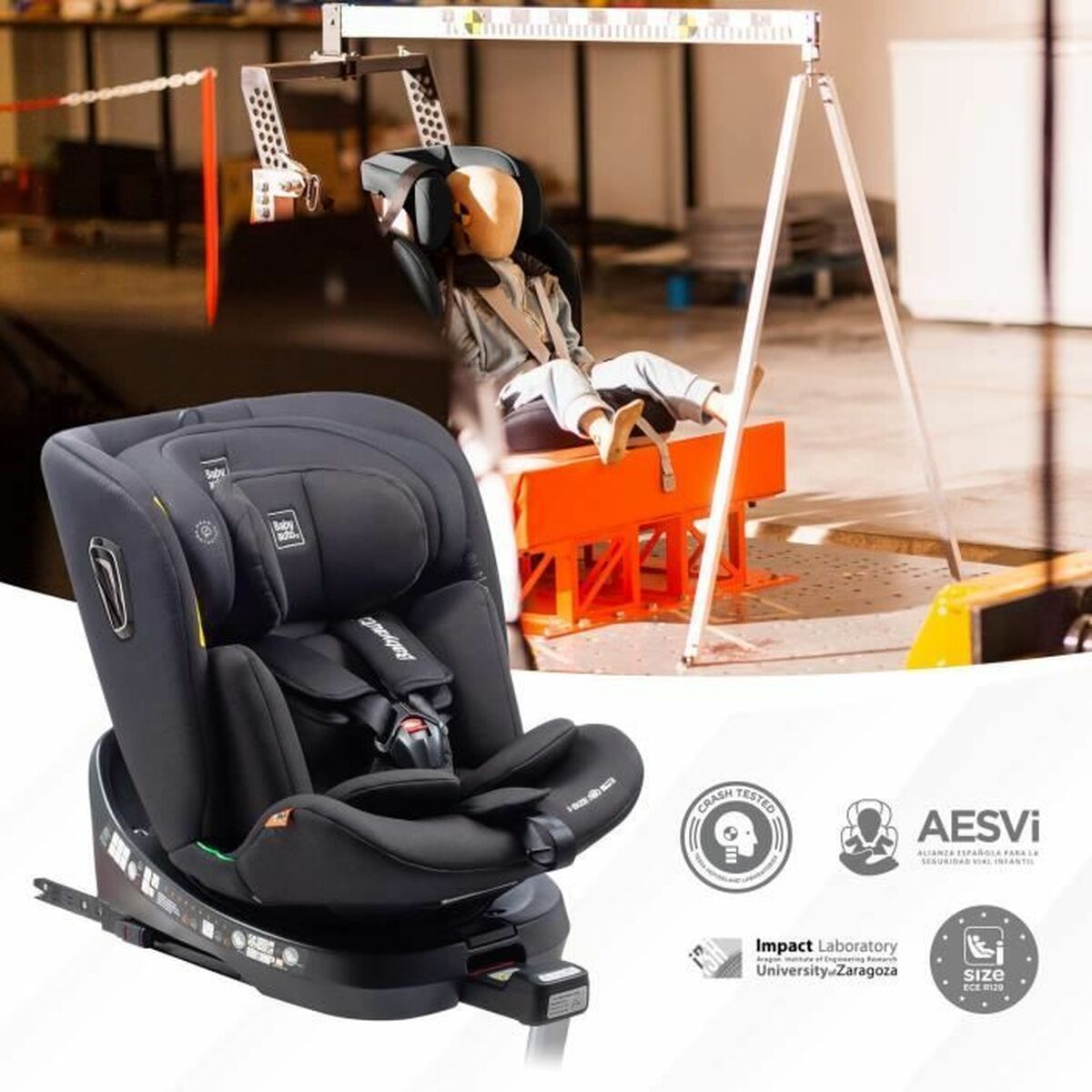 Autostoeltje Babyauto Antraciet 0 (de 0 a 10 kilos) I (9 - 18 kg) II (15-25 kg) III (22 - 36 kg) Kinderen ECE R129
