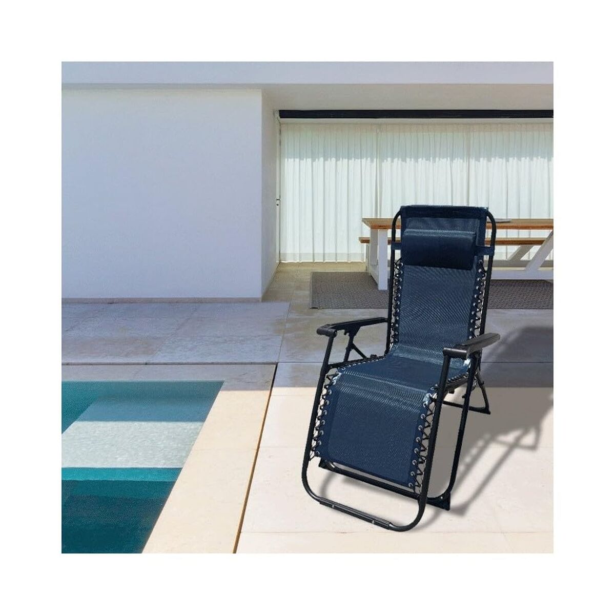 Vouwbare Stoel Marbueno 90 x 108 x 66 cm Blauw